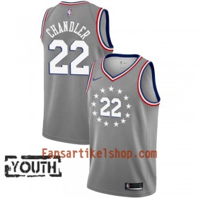 Philadelphia 76ers Trikot Wilson Chandler 22 2018-19 Nike City Edition Grau Swingman - Kinder